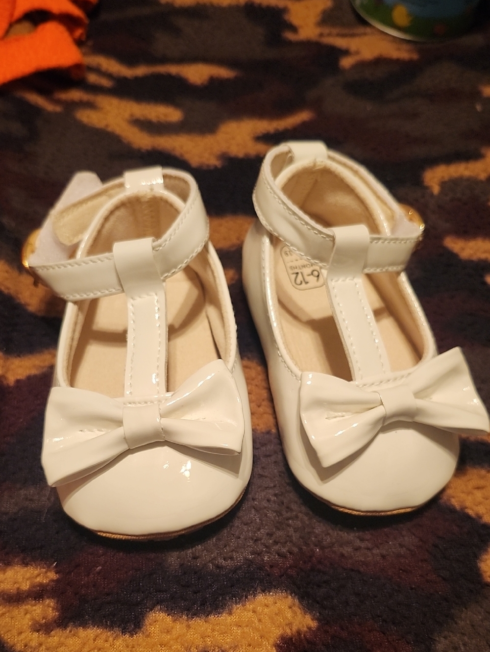 Baby/Toddler White Patent Bow T-Strap Dress Shoes
